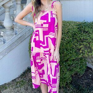 THML Geometric Midi Dress